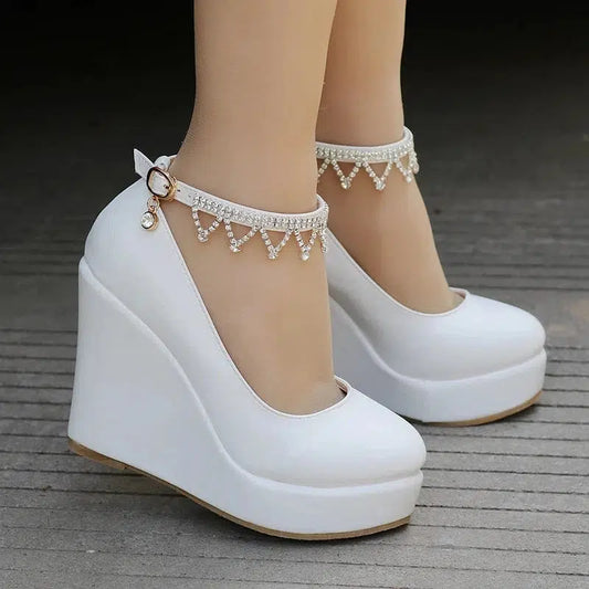 Cheky - Crystal Queen Ankle Strap Platform