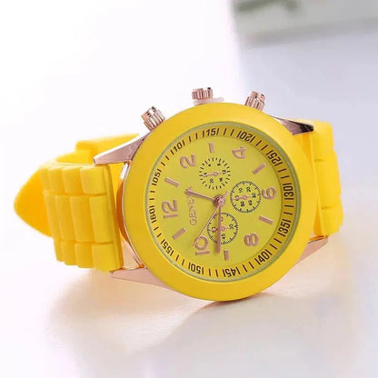 Cheky - Women Watches New Fashion Luxury Brand Women's Watch Silicone Strap Quartz Wrist Watch For Female Relogio Feminino