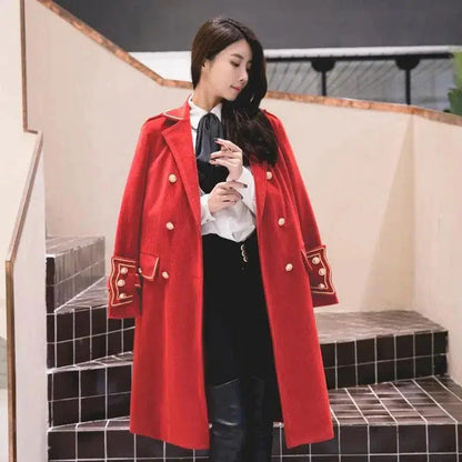 Cheky - British court military uniform wind long woolen coat