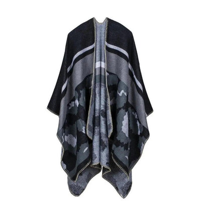 Cheky - Elegant Large Plaid Cashmere Scarf