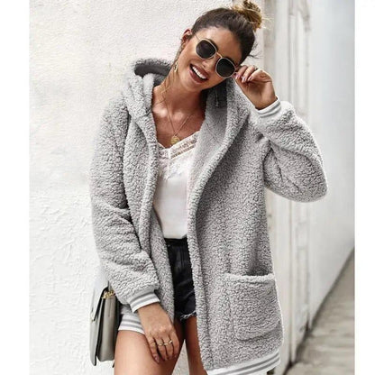 Cheky - Hooded fur coat