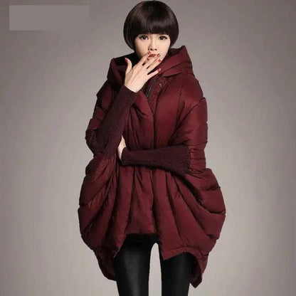 Cheky - Ladies Loose Pocket Hooded Cloak Jacket