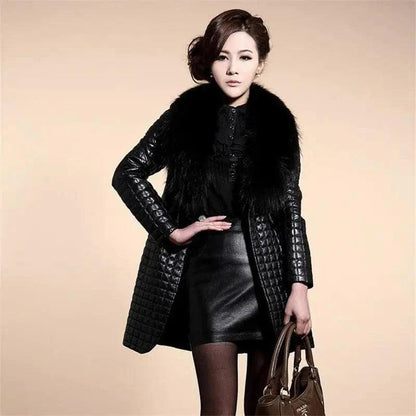 Cheky - Ladies mid-length faux fur coat