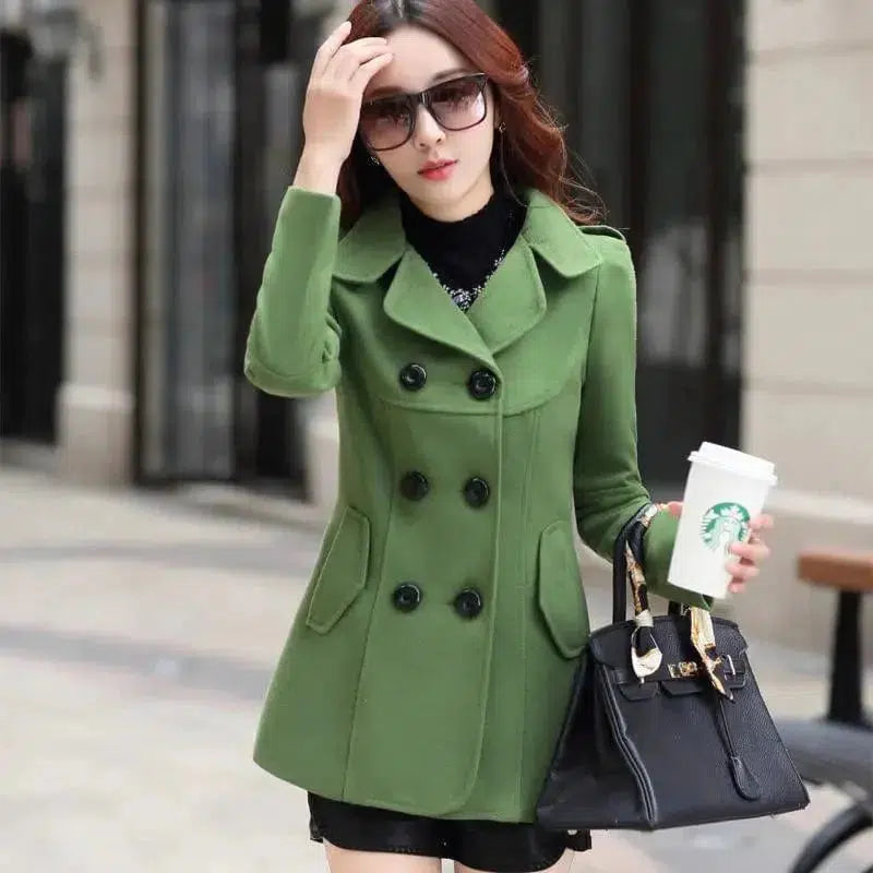 Cheky - Ladies Autumn Casual Woolen Coat