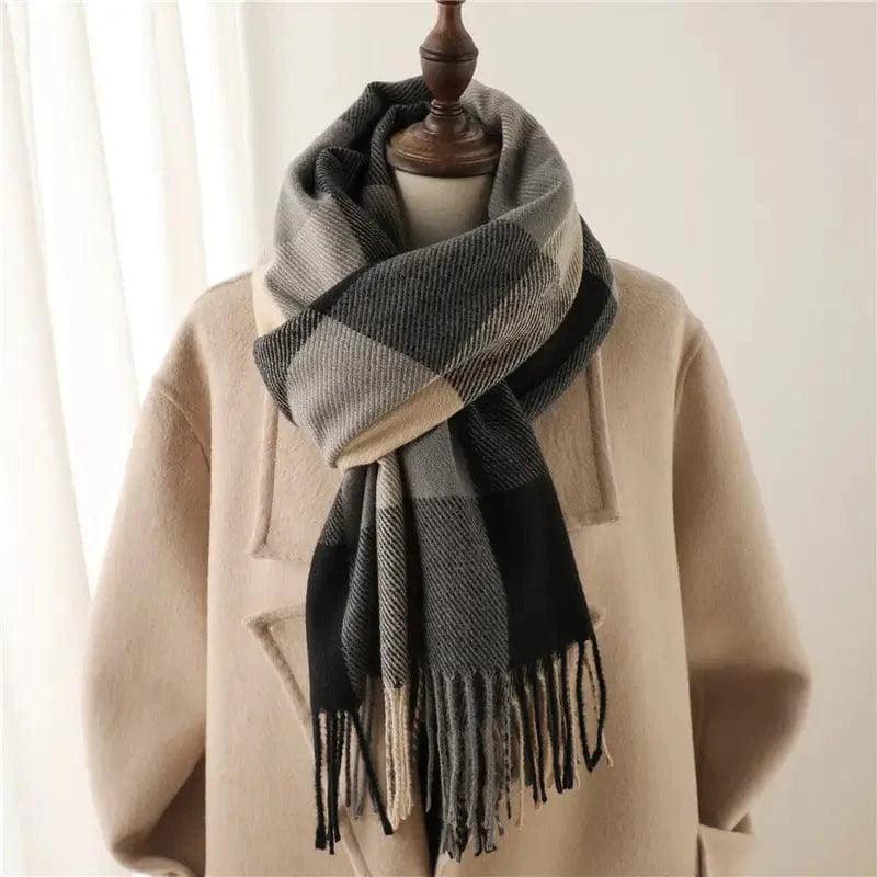 Cheky - Men's And Women's Thickened Warm Plaid Scarves