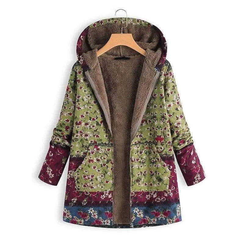 Cheky - Mid-length printed padded coat