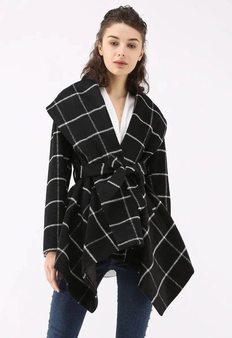 Cheky - Printed hot style long sleeve patchwork jacket