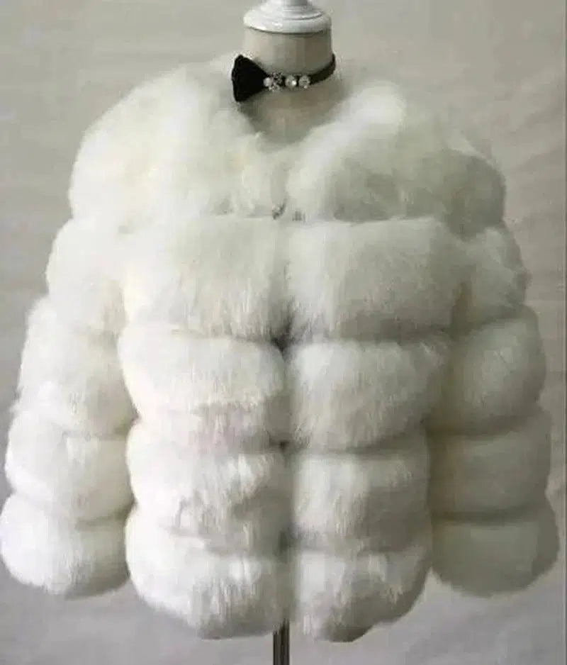 Cheky - S-3XL Mink Coats Women Winter New Fashion FAUX Fur Coat