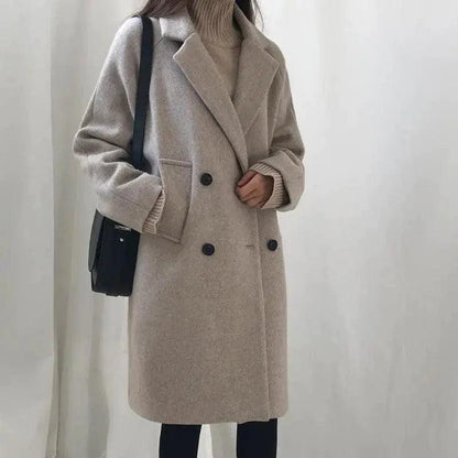 Cheky - Temperament Slim Mid-length Winter New Product Woolen Coat